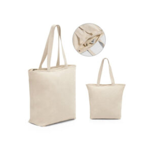 Sacola de algodao bolso e ziper Personalizada