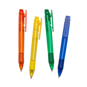 Caneta colorida de plástico personalizada