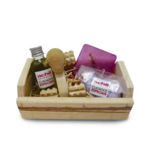 Kit Spa com Massageador de Madeira