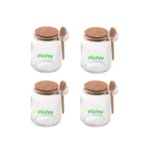 Kit Tempero 4 Vidros Especiarias Personalizado