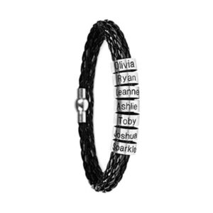 Pulseira masculina personalizada com nome